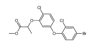 2-[5-(4-Bromo-2-chloro-phenoxy)-2-chloro-phenoxy]-propionic acid methyl ester Structure