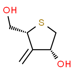 L-threo-Pentitol, 1,3,4-trideoxy-1,4-epithio-3-methylene- (9CI) structure