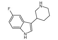 5-fluoro-3-(piperidin-3-yl)-1H-indole结构式