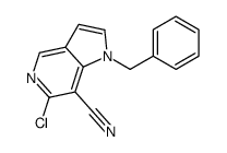 1-benzyl-6-chloropyrrolo[3,2-c]pyridine-7-carbonitrile结构式