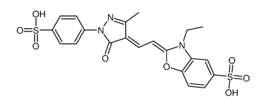 2-[[1,5-dihydro-3-methyl-5-oxo-1-(4-sulphophenyl)-4H-pyrazol-4-ylidene]ethylidene]-3-ethyl-2,3-dihydrobenzoxazole-5-sulphonic acid Structure