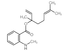 3,7-dimethylocta-1,6-dien-3-yl 2-methylaminobenzoate结构式