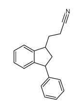 3-(3-phenylindan-1-yl)propionitrile结构式