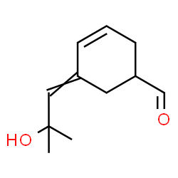 5-(2-hydroxy-2-methylpropylidene)cyclohex-3-ene-1-carbaldehyde structure