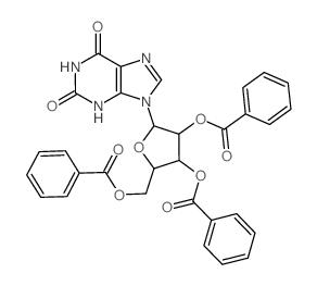 Xanthosine,2',3',5'-tribenzoate (9CI) Structure