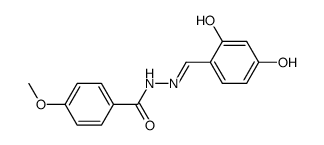 4-Methoxybenzoic acid N'-[(2,4-dihydroxyphenyl)methylene] hydrazide Structure