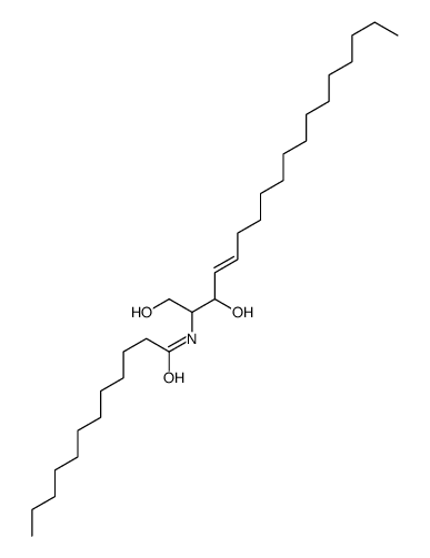 N-(1,3-dihydroxyoctadec-4-en-2-yl)dodecanamide结构式