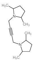 1-[4-(2,5-dimethylpyrrolidin-1-yl)but-2-ynyl]-2,5-dimethyl-pyrrolidine结构式