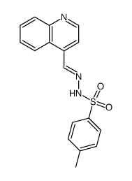 4-quinolinecarboxaldehyde tosylhydrazone Structure