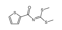 N-(2-Thienoyl)-imino-dithiokohlensaeure-S,S'-dimethylester Structure