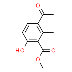 Benzoic acid, 3-acetyl-6-hydroxy-2-methyl-, methyl ester (9CI) Structure