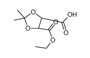 (4S,5S)-5-ethoxycarbonyl-2,2-dimethyl-1,3-dioxolane-4-carboxylic acid Structure