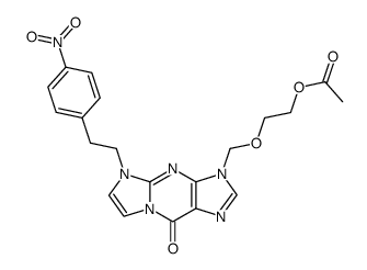 3-[(2-acetoxyethoxy)methyl]-5-[2-(4-nitrophenyl)ethyl]-3,9-dihydro-5H-imidazo[1,2-a]purin-9-one Structure