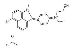 6-bromo-2-[4-[ethyl(2-hydroxyethyl)amino]phenyl]-1-methylbenz[cd]indolium acetate结构式