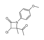 4-acetyl-3-chloro-1-(4-methoxyphenyl)-4-methylazetidin-2-one Structure