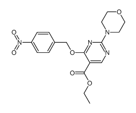 2-morpholin-4-yl-4-(4-nitro-benzyloxy)-pyrimidine-5-carboxylic acid ethyl ester结构式