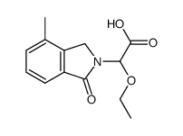 2H-Isoindole-2-acetic acid,-alpha--ethoxy-1,3-dihydro-4-methyl-1-oxo- structure