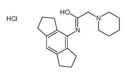 N-(1,2,3,5,6,7-hexahydro-s-indacen-4-yl)-2-piperidin-1-ylacetamide,hydrochloride结构式