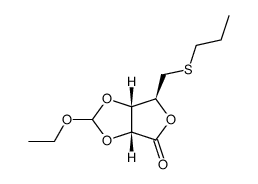 5-deoxy-2,3-O-ethoxymethylene-5-n-propylthio-γ-D-ribonolactone结构式