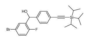 (5-bromo-2-fluoro-phenyl)-[4-[(triisopropylsilyl)-ethynyl]-phenyl]-methanol结构式