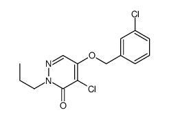 4-chloro-5-[(3-chlorophenyl)methoxy]-2-propylpyridazin-3-one结构式