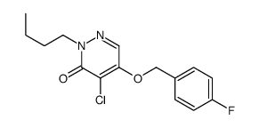 2-butyl-4-chloro-5-[(4-fluorophenyl)methoxy]pyridazin-3-one Structure