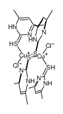 [CuCl(4,6-dimethylpyrimidine-2(1H)-thione)2]2 Structure