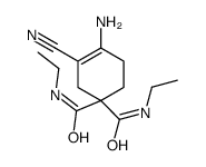 4-amino-3-cyano-1-N,1-N'-diethylcyclohex-3-ene-1,1-dicarboxamide Structure