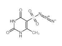 5-Pyrimidinesulfonylazide, 1,2,3,4-tetrahydro-6-methyl-2,4-dioxo- Structure