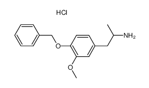 2-amino-1-(4-benzyloxy-3-methoxyphenyl)propane hydrochloride Structure