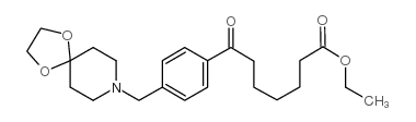 ETHYL 7-[4-[8-(1,4-DIOXA-8-AZASPIRO[4.5]DECYL)METHYL]PHENYL]-7-OXOHEPTANOATE Structure