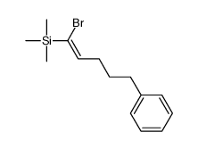 (1-bromo-5-phenylpent-1-enyl)-trimethylsilane Structure