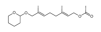 (2E,6E)-3-methyl-7-((tetrahydro-2H-pyran-2-yloxy)methyl)octa-2,6-dienyl acetate Structure