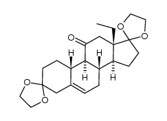 18a-homoestr-5-ene-3,11,17-trione cyclic 3,17-bis(1,2-ethanediyl acetal)结构式