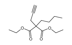 2-butyl-2-prop-2-ynylmalonic acid diethyl ester Structure