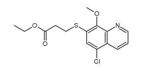 chloro-5 methoxy-8 thio(propionate d'ethyle-3)-7 quinoleine结构式