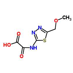 {[5-(Methoxymethyl)-1,3,4-thiadiazol-2-yl]amino}(oxo)acetic acid structure