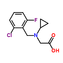 N-(2-Chloro-6-fluorobenzyl)-N-cyclopropylglycine结构式