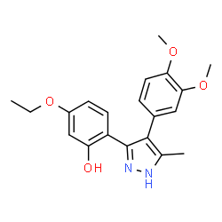 2-[4-(3,4-Dimethoxyphenyl)-5-methyl-1H-pyrazol-3-yl]-5-ethoxyphenol structure