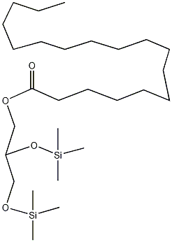 Stearic acid 2,3-bis(trimethylsilyloxy)propyl ester structure