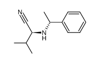 (S)-3-methyl-2-(((R)-1-phenylethyl)amino)butanenitrile Structure