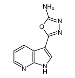 5-(1H-pyrrolo[2,3-b]pyridin-3-yl)-1,3,4-oxadiazol-2-ylamine Structure