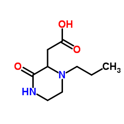 (3-Oxo-1-propyl-2-piperazinyl)acetic acid Structure