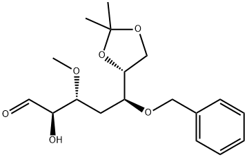 D-allo-Heptose, 4-deoxy-3-O-methyl-6,7-O-(1-methylethylidene)-5-O-(phenylmethyl)-结构式