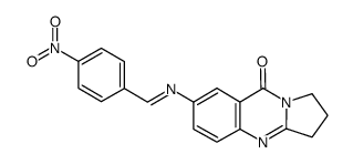 6-N-(4'-nitrobenzylidene)aminodeoxyvasicinone结构式