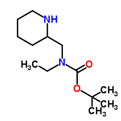 2-Methyl-2-propanyl ethyl(2-piperidinylmethyl)carbamate Structure