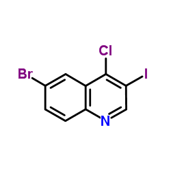 6-溴-4-氯-3-碘喹啉结构式