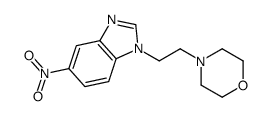 4-[2-(5-nitrobenzimidazol-1-yl)ethyl]morpholine结构式