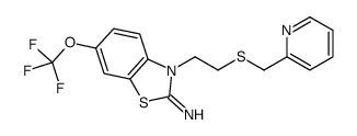 3-[2-(pyridin-2-ylmethylsulfanyl)ethyl]-6-(trifluoromethoxy)-1,3-benzothiazol-2-imine Structure