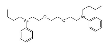 butyl-[2-[2-[2-[butyl(phenyl)arsanyl]ethoxy]ethoxy]ethyl]-phenylarsane Structure